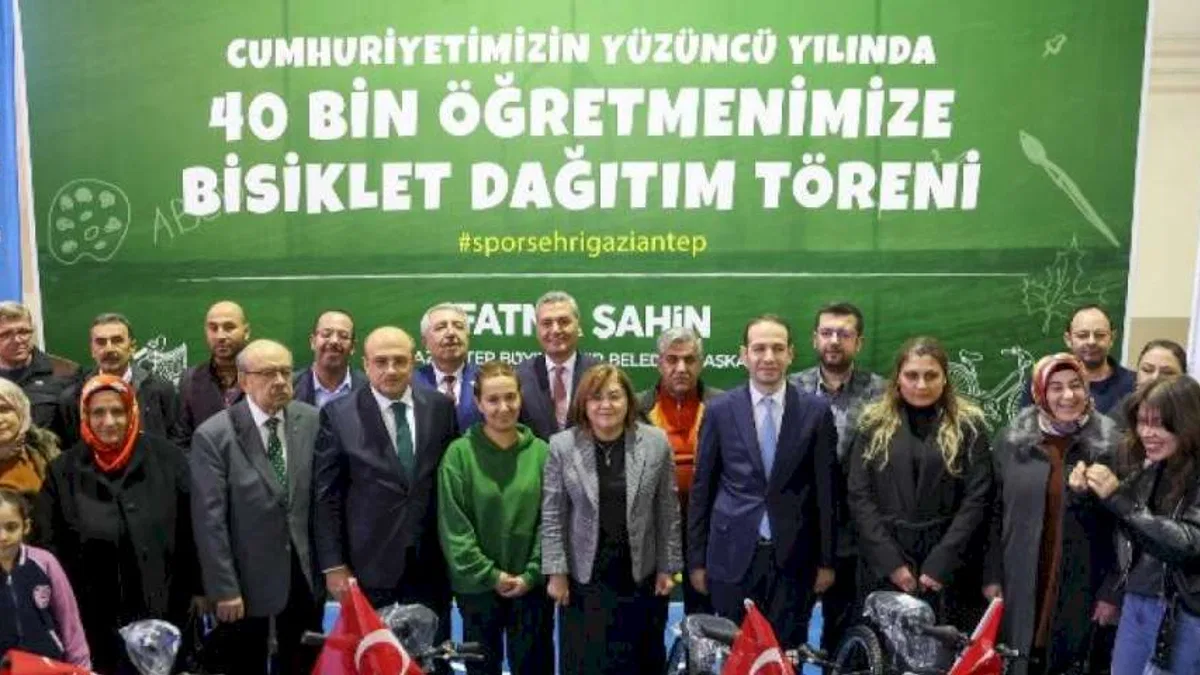 Gaziantep Nizip'te öğretmenlere bisiklet