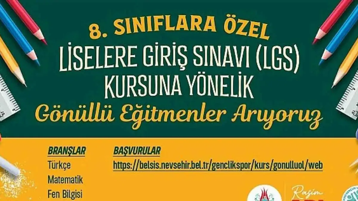 LGS kursları için gönüllü eğitmen başvuruları başladı