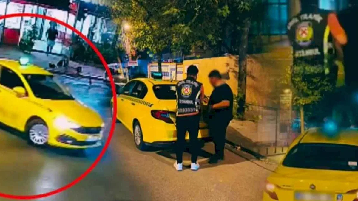 Kadıköy'de drift yapan taksici yakalandı! Ehliyete el, araca men!