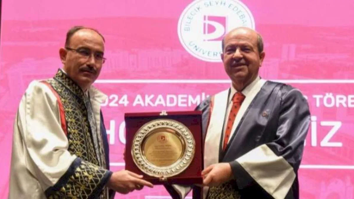 KKTC Cumhurbaşkanı Tatar'a Bilecik'ten fahri doktora diploması