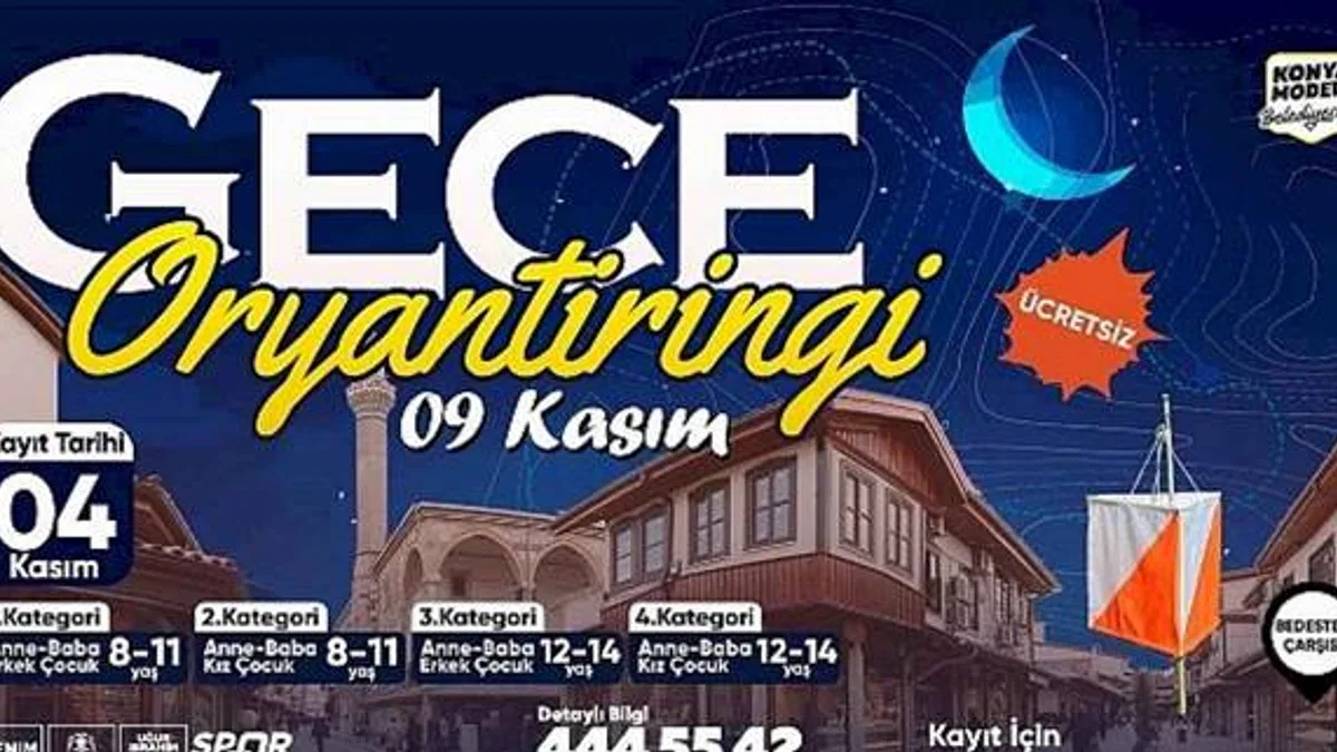 Konya Büyükşehir'den Aileler İçin "Gece Oryantiringi" Etkinliği