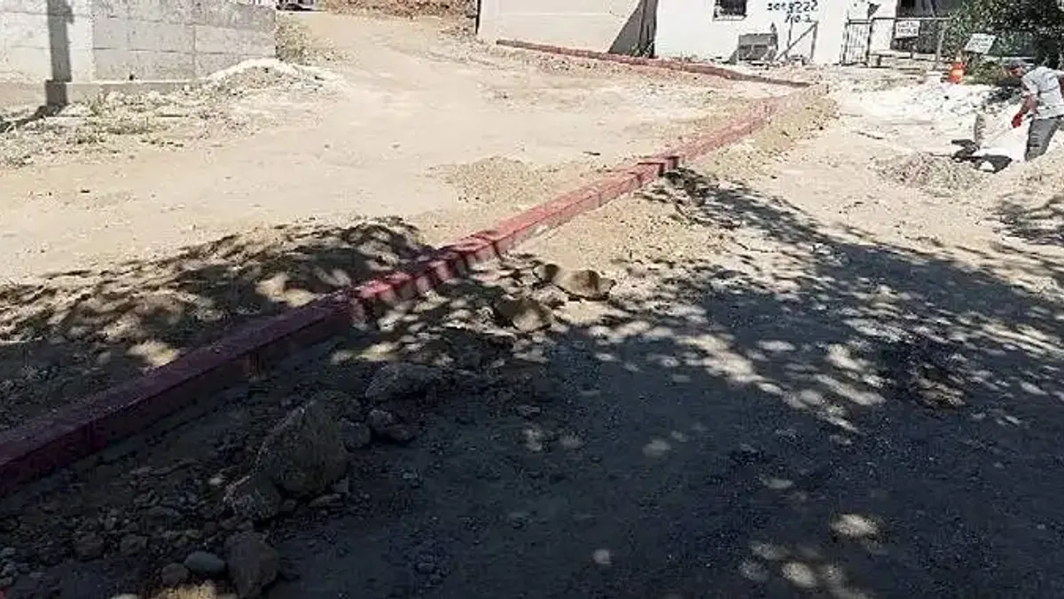 Göynük'te parke çalışmaları devam ediyor