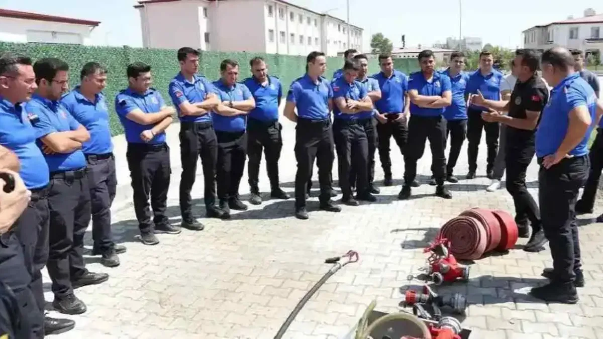 Konya'da cezaevinde yangın eğitimi