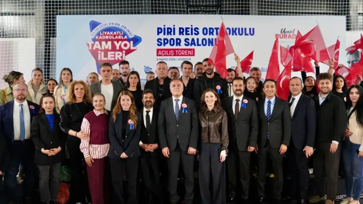 İstanbul Ataşehir’de okul bahçesine modern spor salonu