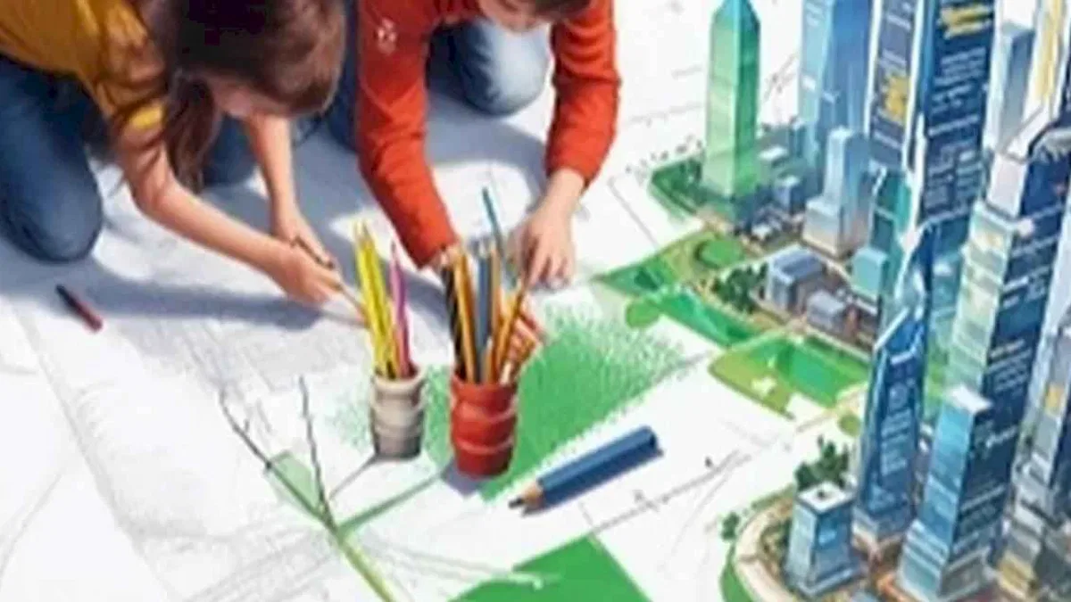 Çocuklar geleceğin şehirlerini çiziyor