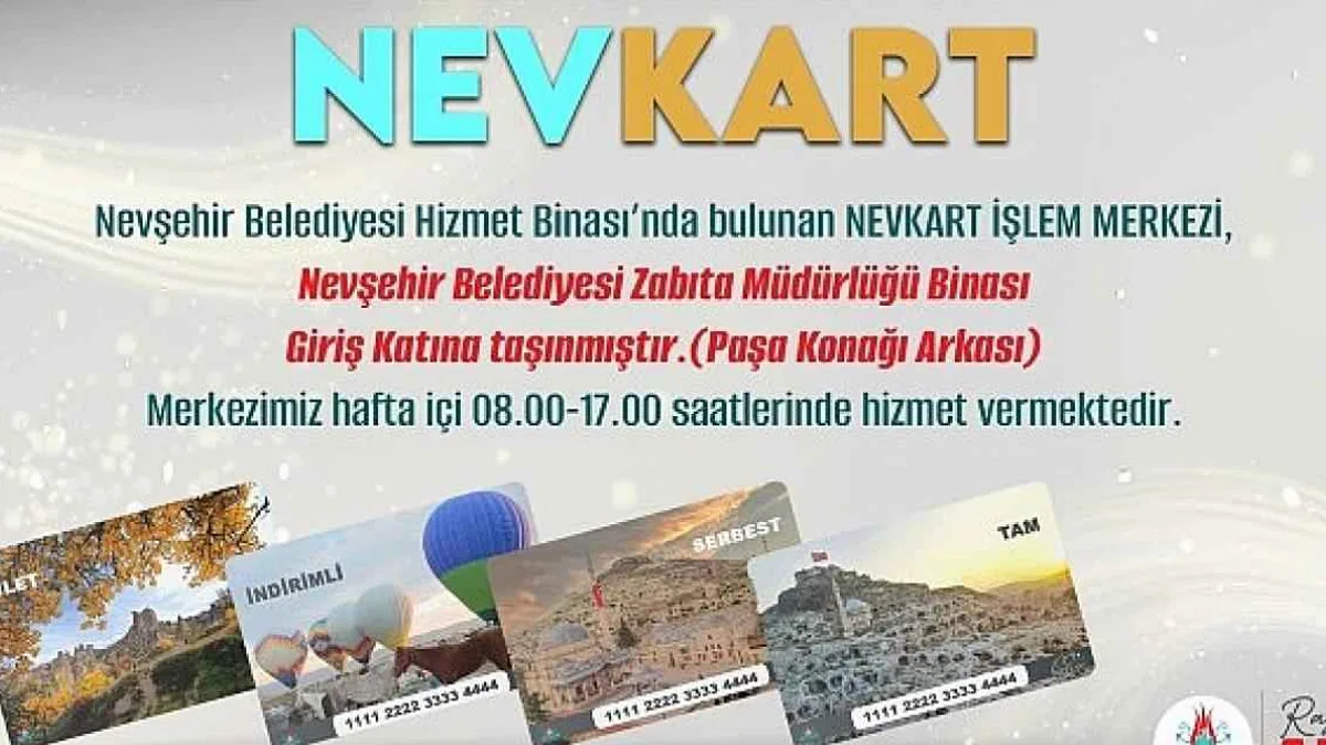 Nevkart İşlem Merkezi yeni yerinde