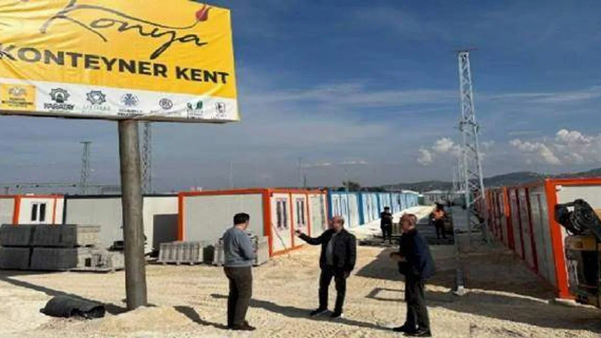 Selçuklu'dan Hatay'daki 'Konya Konteyner Kent'e inceleme