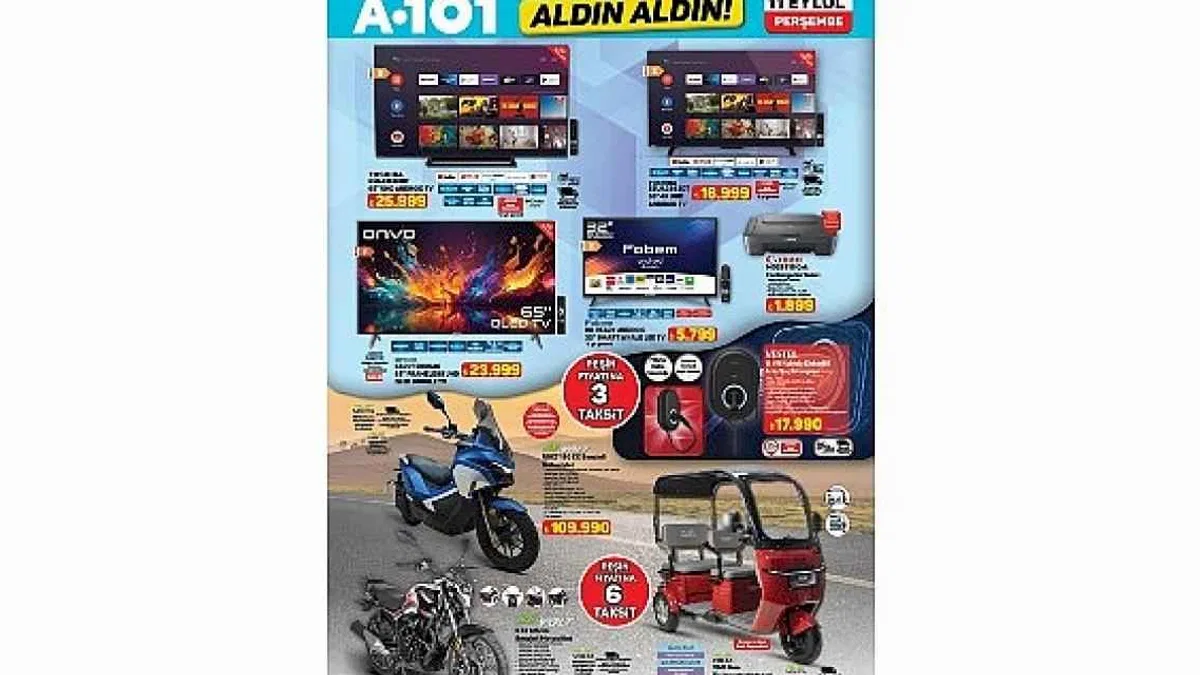 11 Eylül'de A101'den Motosiklet ve Şarj İstasyonu Fırsatları