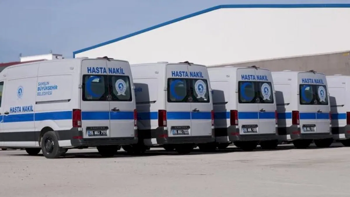 Samsun'da hasta nakil aracı sevinci