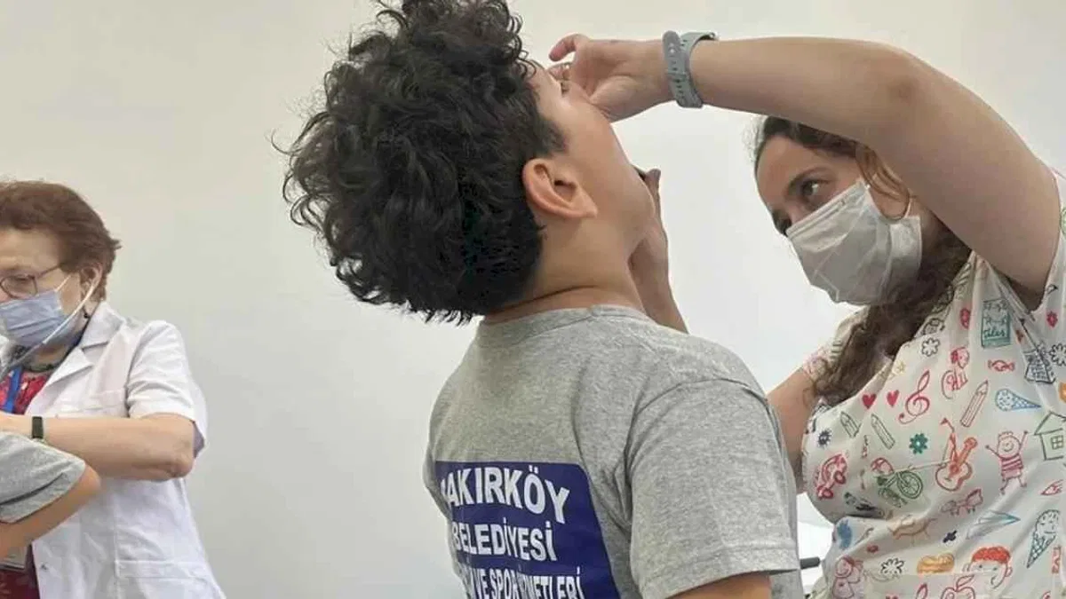 Yaz Spor Okulu öğrencilerine sağlık kontrolü