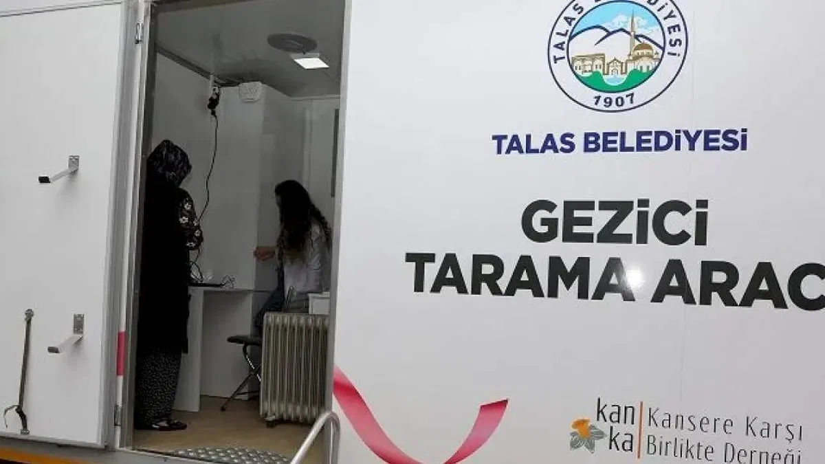 Gezici kanser aracı Kayseri Talas'ı tarıyor