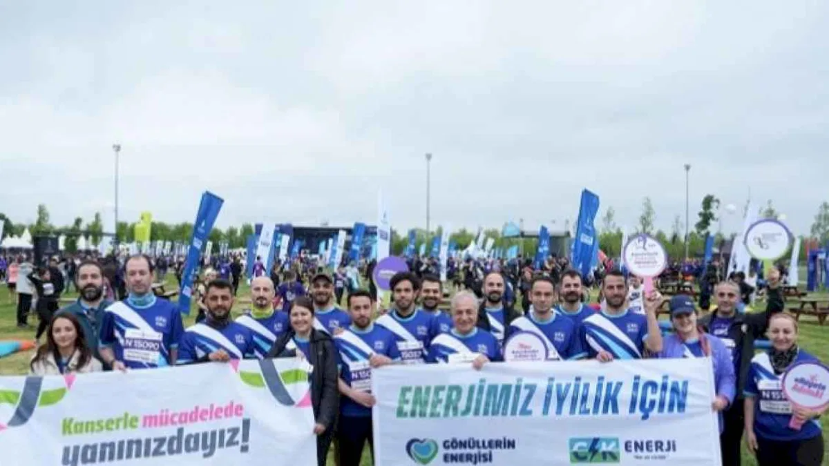 CK Enerji çalışanları, kanserle mücadele için koştu