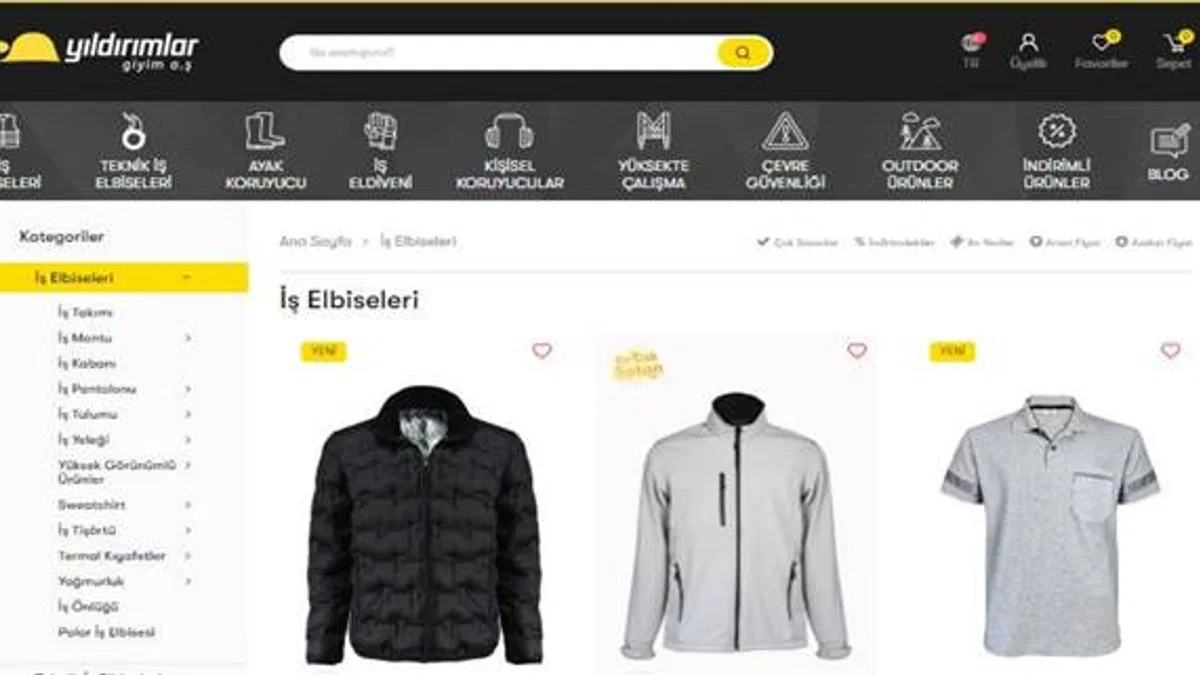 İş kıyafetleri bu sitede