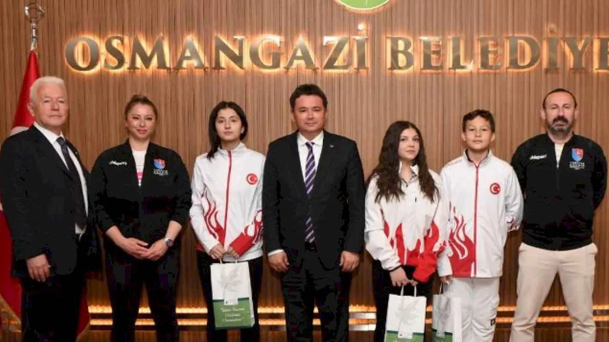 Şampiyon sporculardan Bursa Osmangazi'ye ziyaret