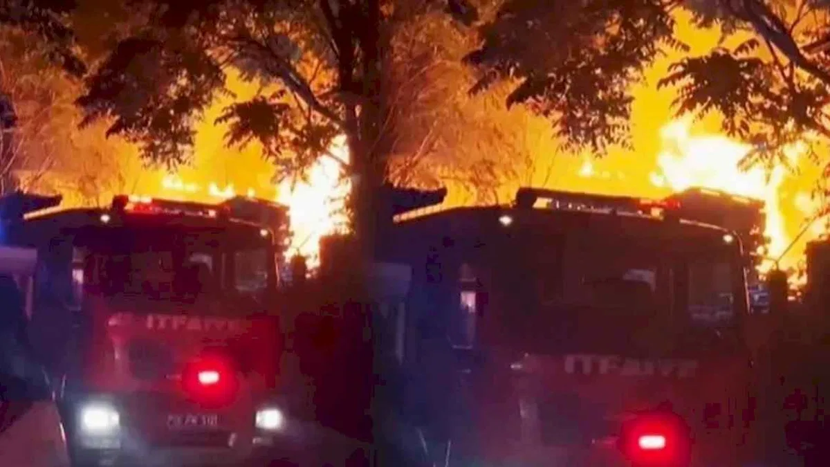 Bursa’da palet fabrikası alev alev yandı