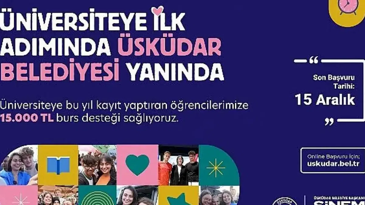 Üsküdar Belediyesi'nden Üniversiteyi Kazananlara 15 Bin Lira Burs Desteği