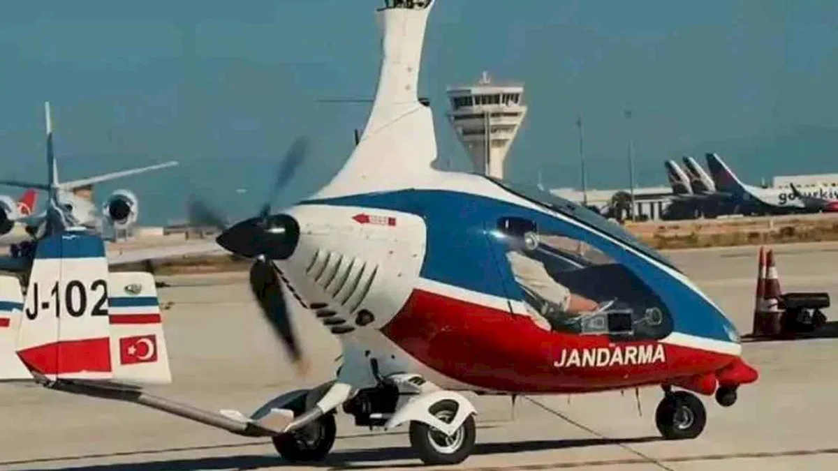Antalya'da 'cayrakopter'li denetim