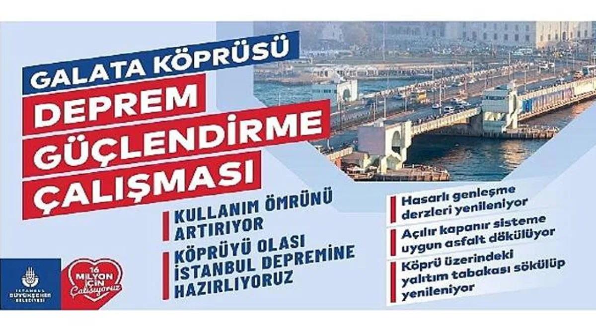 Galata Köprüsü'nde 29 Yıl Sonra Yenileme Çalışması