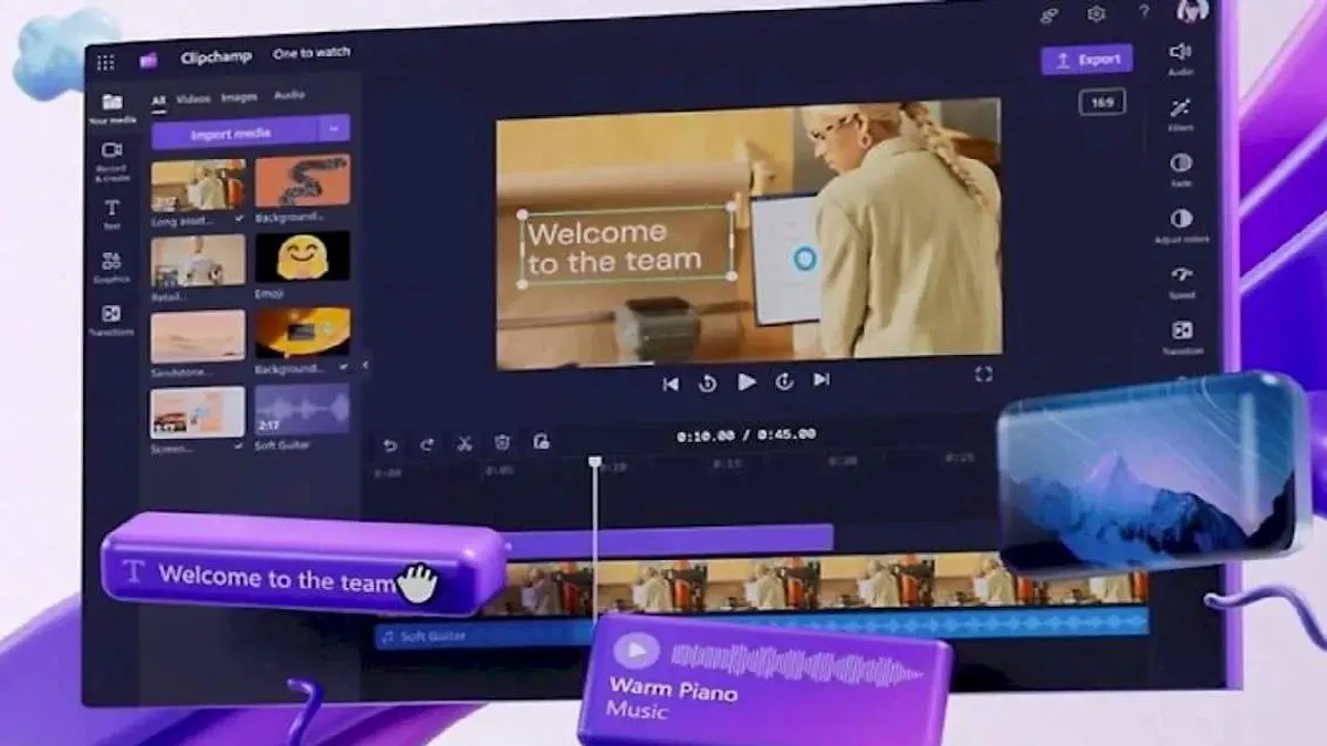 Clipchamp, Microsoft 365 Ticari Kullanıcılarına Geliyor
