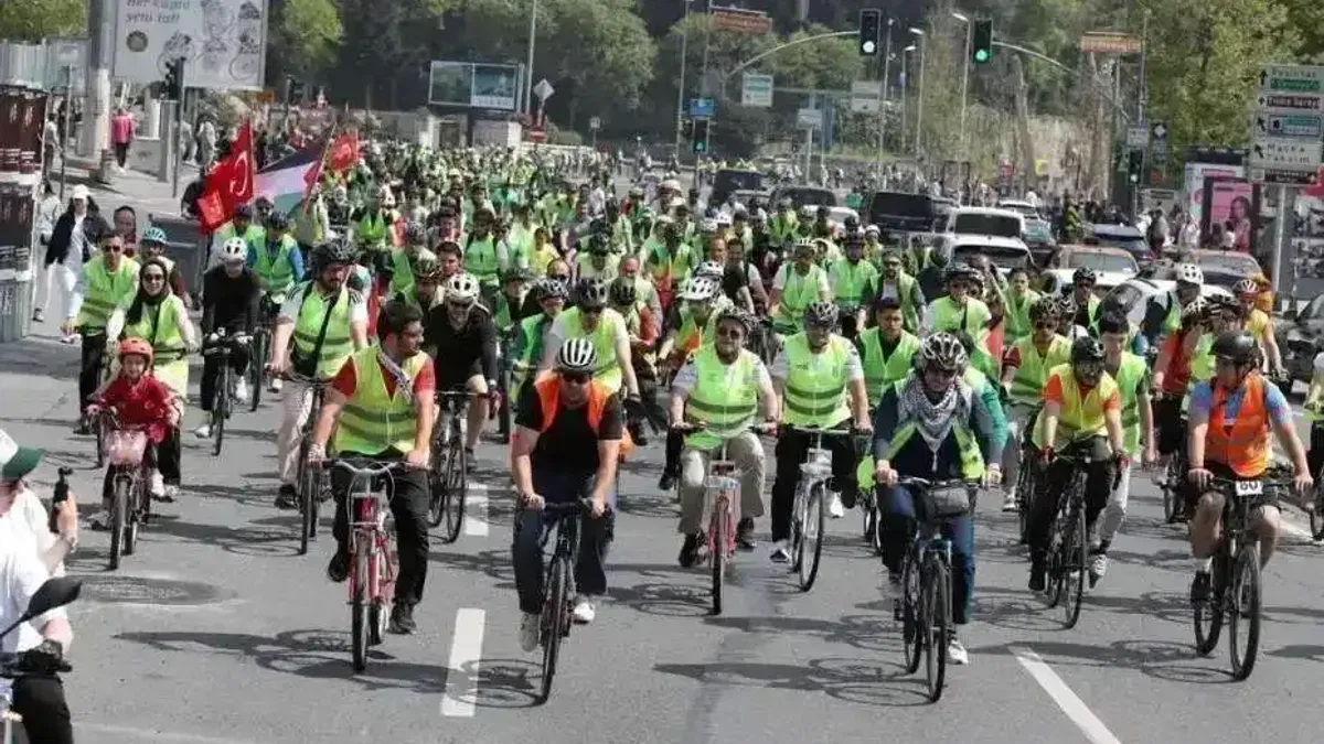 Gazze için pedal çevirdiler