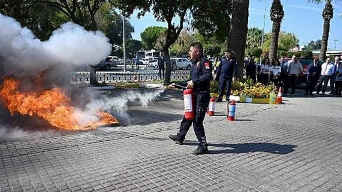 Salihli Belediyesi'nden Yangın Tatbikatı