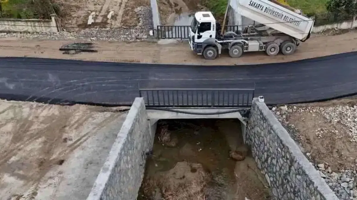 Sakarya'da sel ile taşkınlara menfez ve taş duvarlı önlem