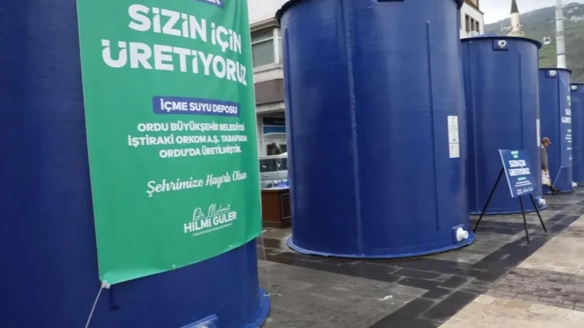 Ordu'da kırsal mahallelere fiberglas depo desteği