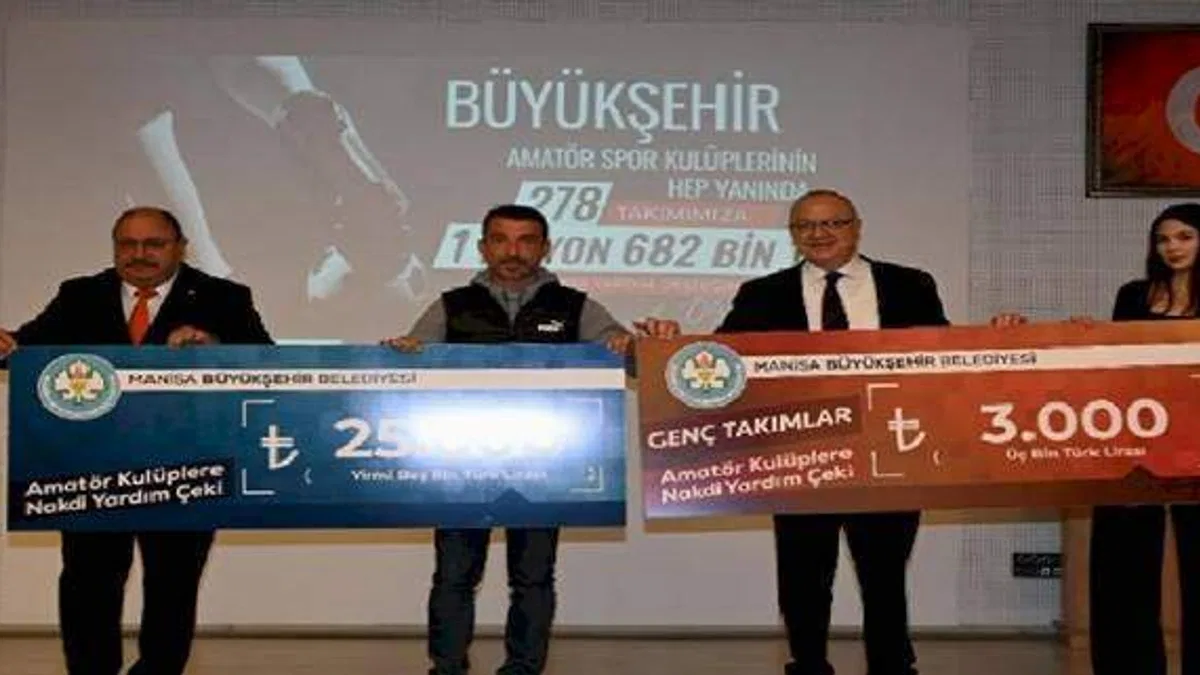 Manisa'da amatörler 'çek'lendi! 278 kulübe 1,6 milyon TL'lik nakdi destek