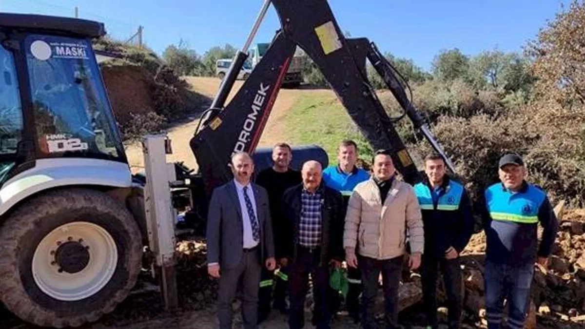 Manisa'da yağmur sularına koruge boru ile önlem