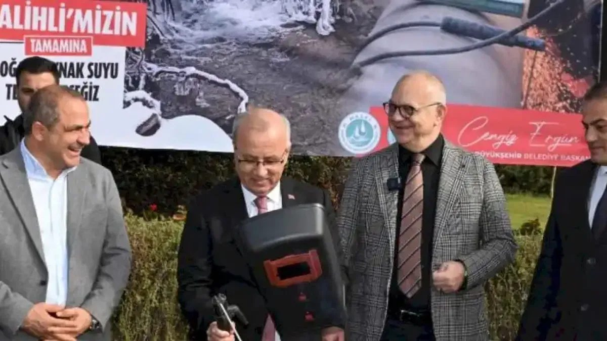 Salihli’ye Bozdağların zirvesinden doğal kaynak suyu