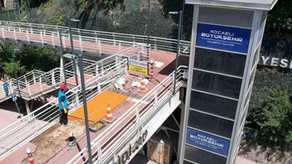 Kocaeli Büyükşehir’den üst geçitlere hassas dokunuş
