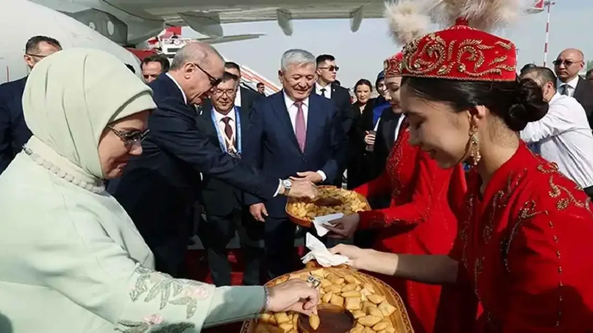 Cumhurbaşkanı Erdoğan Bişkek'te