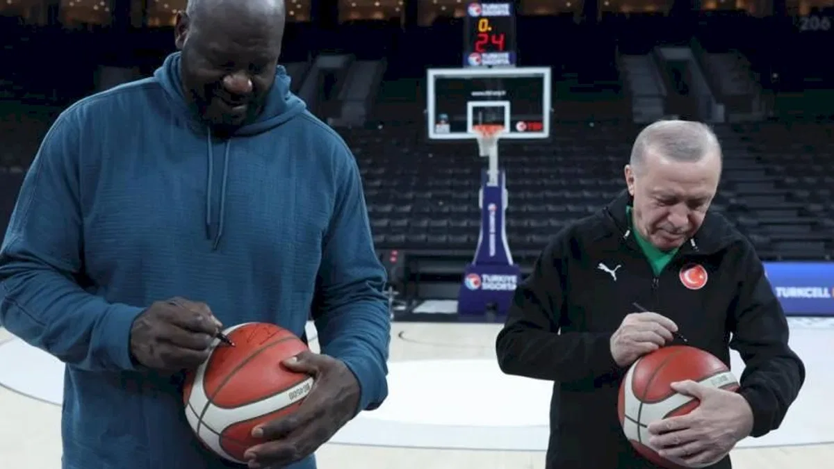 Cumhurbaşkanı Erdoğan, NBA efsanesi ile pota başında