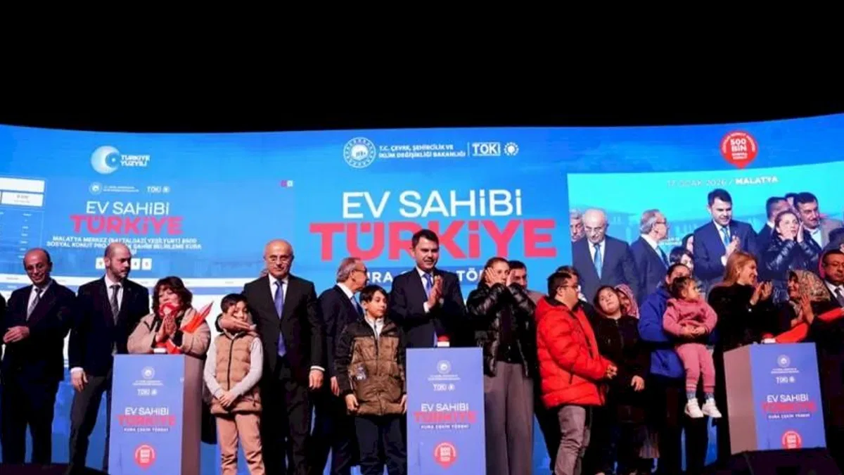 10 bin konut için kuralar çekildi