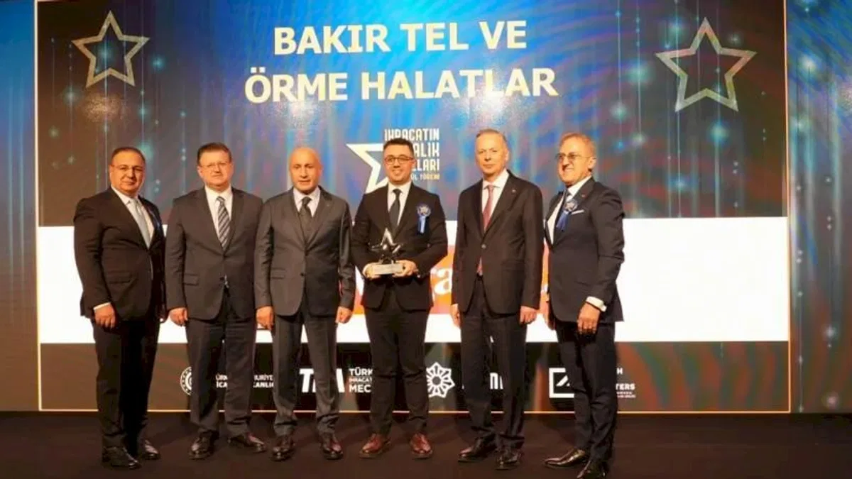 Mega Metal’e İhracatın Metalik Yıldızları’nda “Bakır Tel ve Örme Halatlar” Kategorisinde İkincilik Ödülü