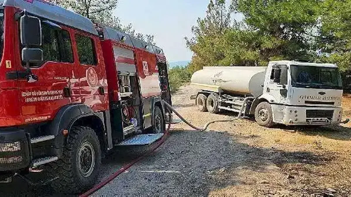 Çanakkale'deki yangına İzmir'den destek