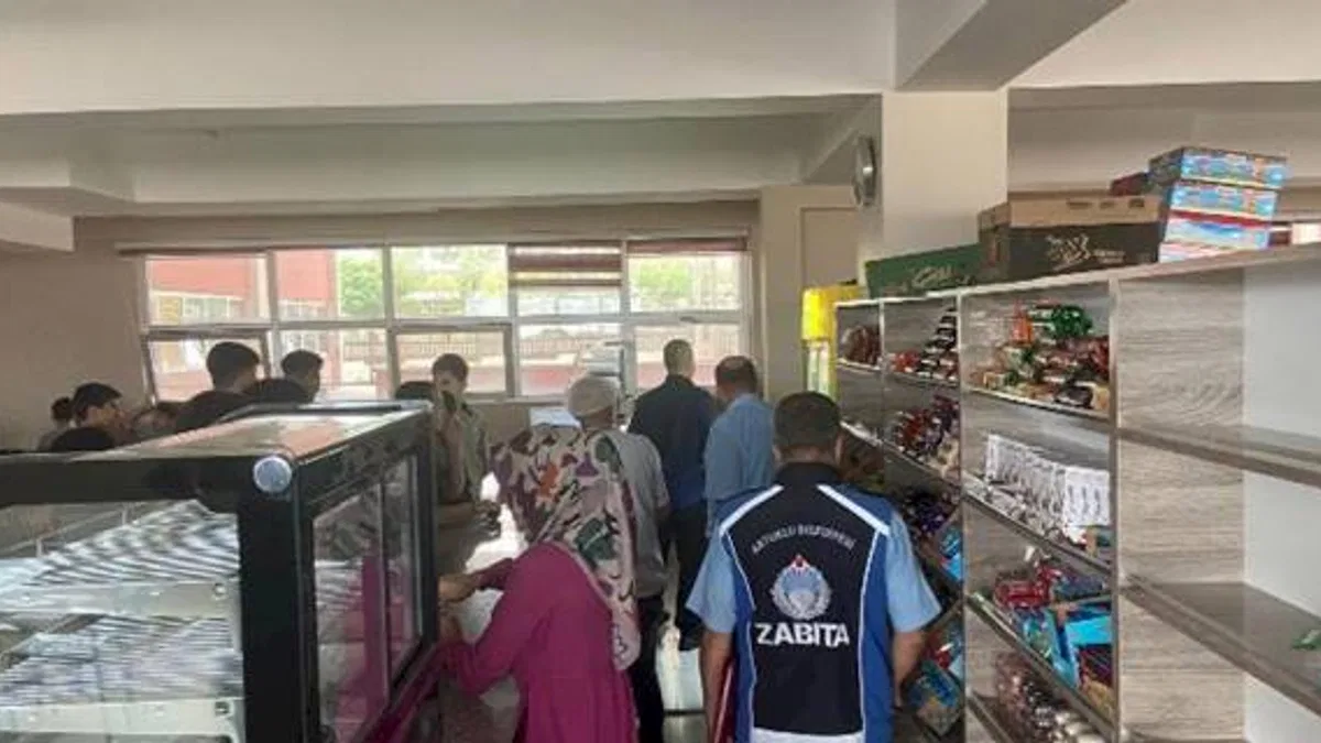 Mardin Artuklu zabıtası kantin denetiminde
