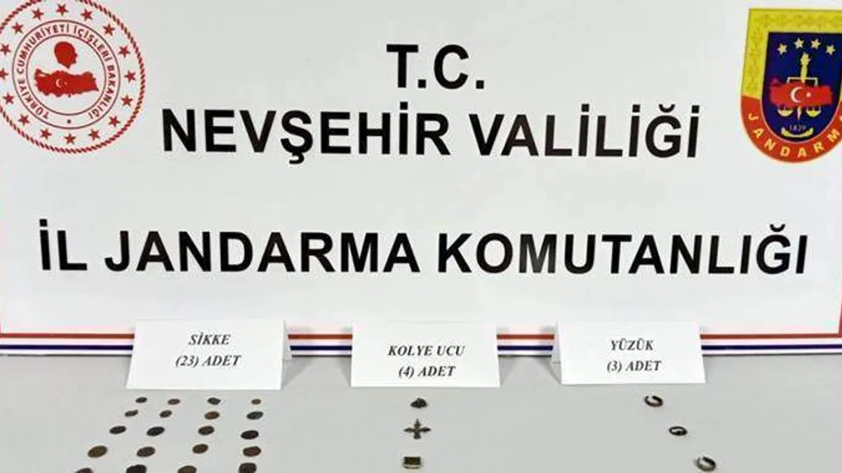 Nevşehir'de bir şüpheli tarihi eserlerle yakalandı