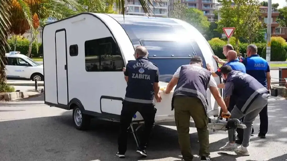 Maltepe sahilinde karavan denetimleri