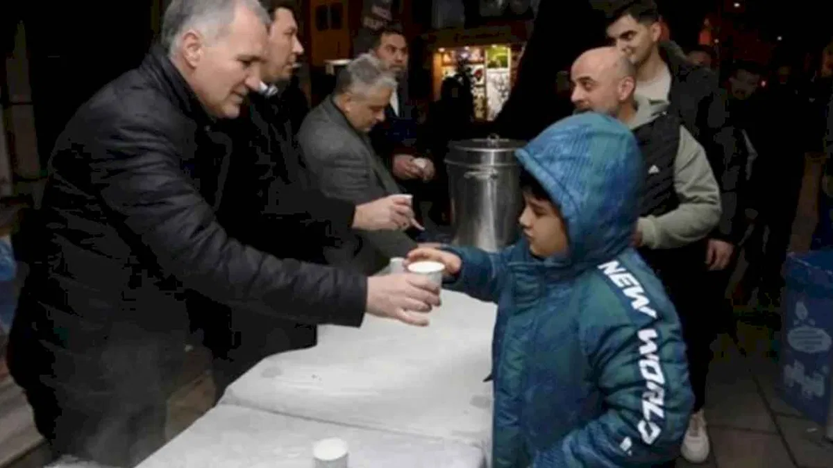 Bursa İnegöl'de Miraç'ta süt ikramı