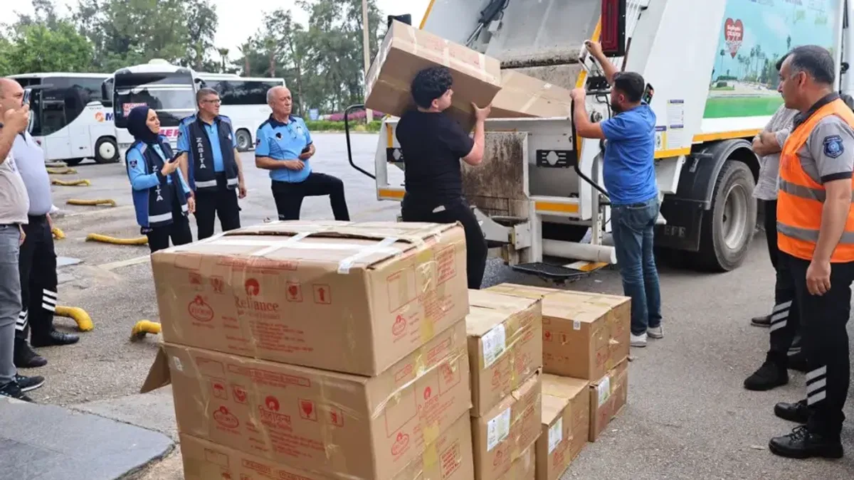 Antalya otogarında 1 ton yoğurt imha edildi