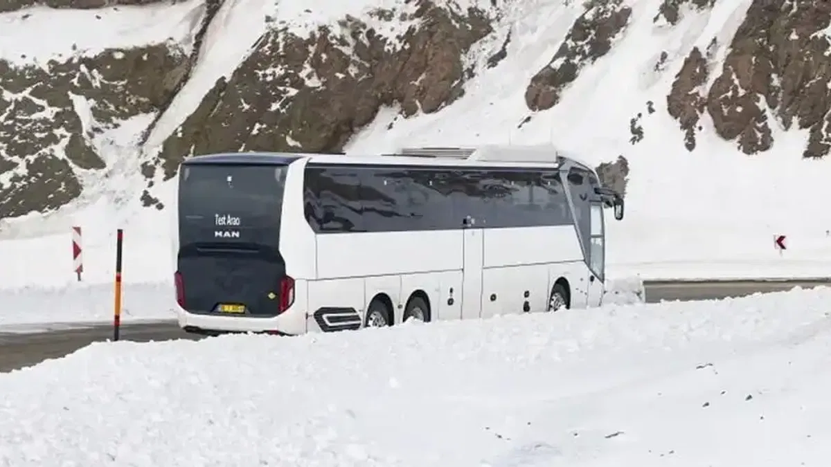 Erzurum ve İsveç’te 'elektrikli otobüs' kar ve buza meydan okudu