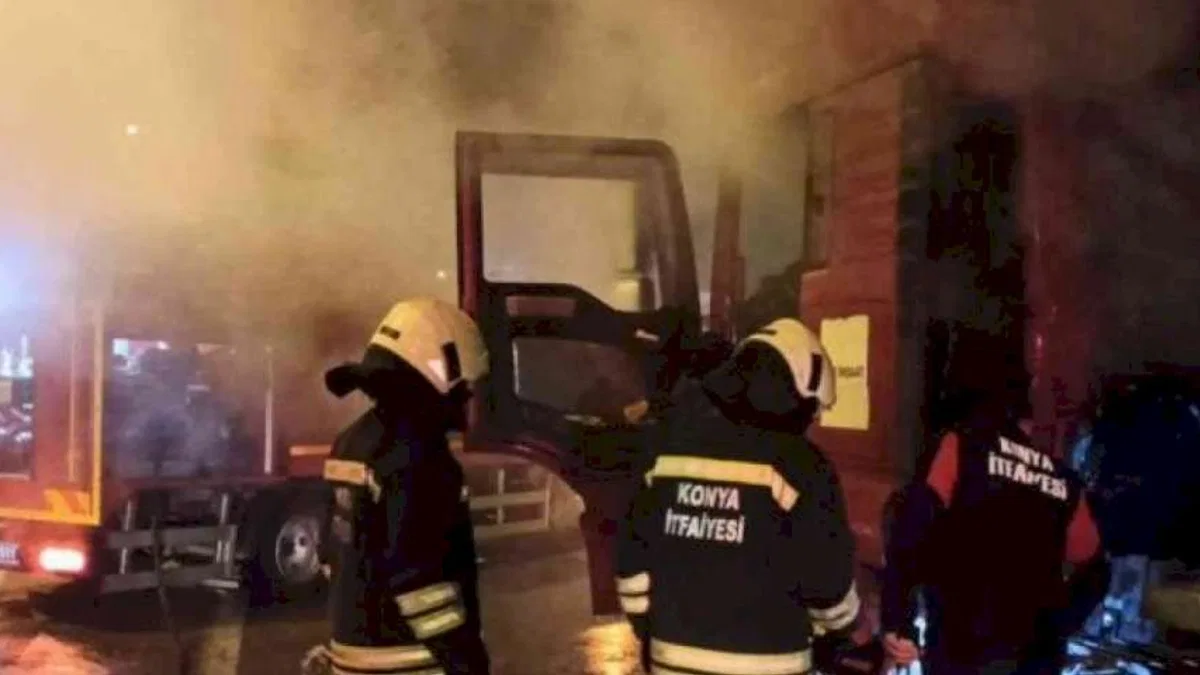 Konya'da güvenlik görevlisinin dikkati faciayı önledi