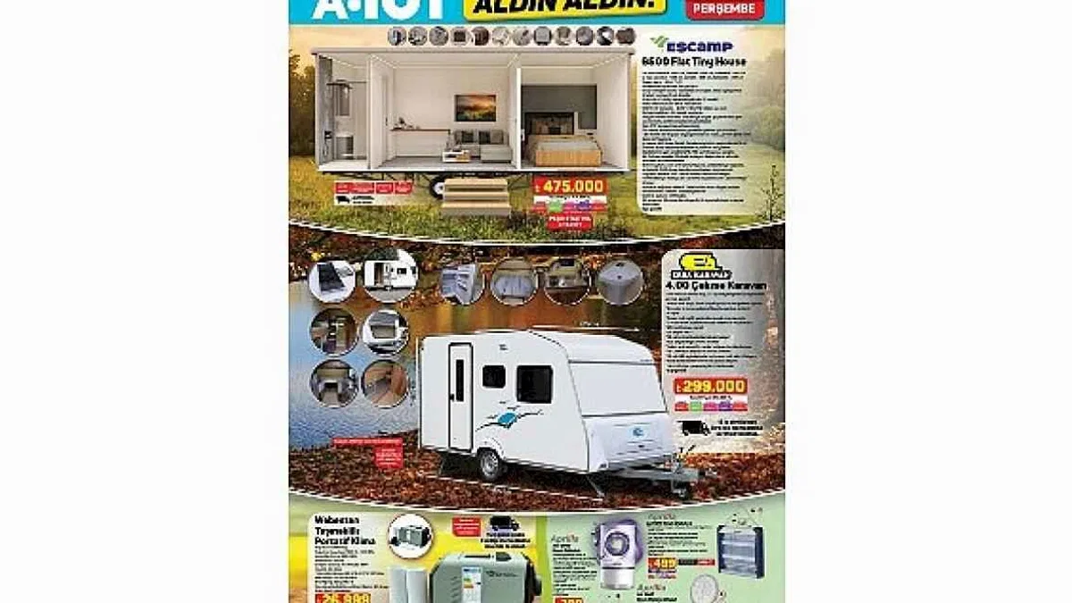 22 Mayıs'ta A101'de Elektrikli Araç, Karavan ve Ev Ürünleri Satışa Sunuluyor