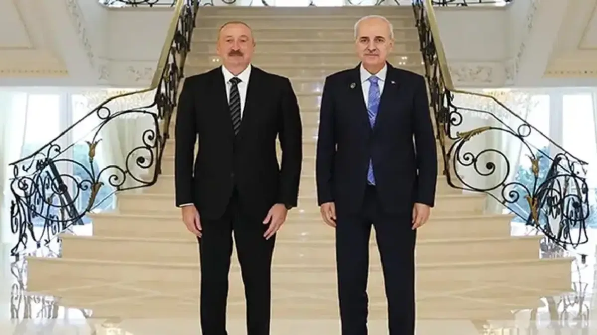 Azerbaycan Cumhurbaşkanı Aliyev, Kurtulmuş'u kabul etti