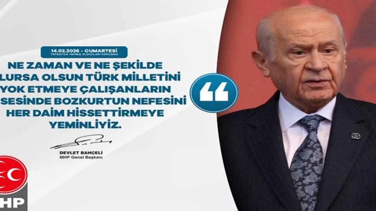 MHP Lideri Bahçeli: Bozkurt'un nefesini enselerinde hissettireceğiz