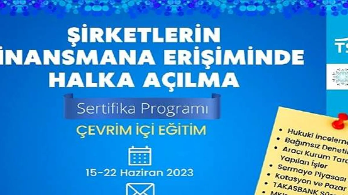 TSPB 'Şirketlerin Finansmana Erişiminde Halka Açılma Sertifika Programı'nı Başlatıyor