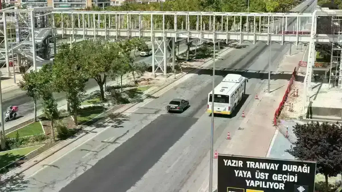 Konya'da o yaya üst geçidinin yapımı son aşamaya geldi