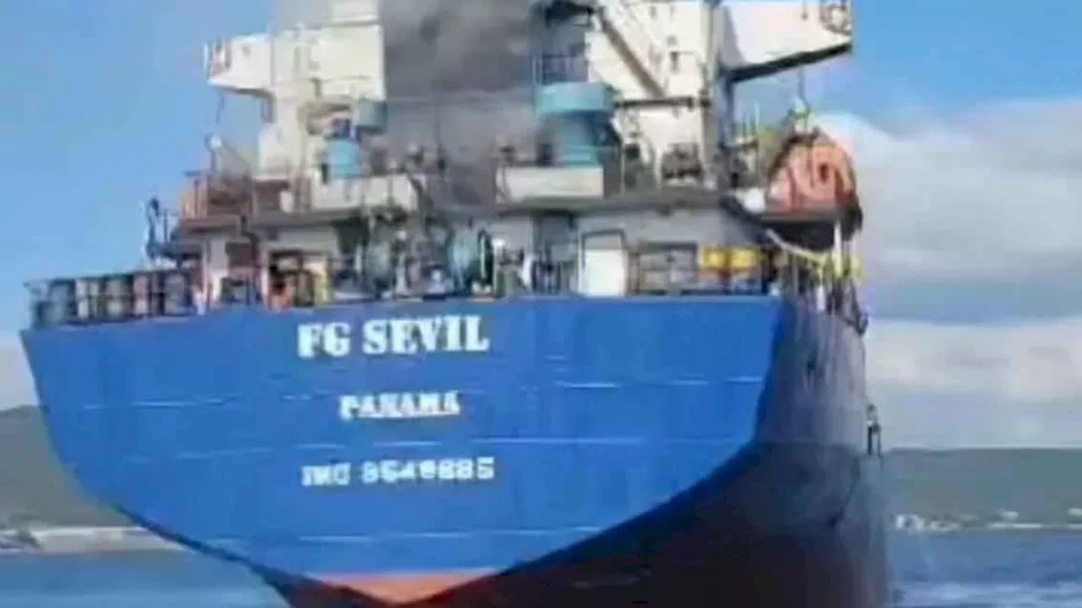 Marmara açıklarında kuru yük gemisinde yangın!