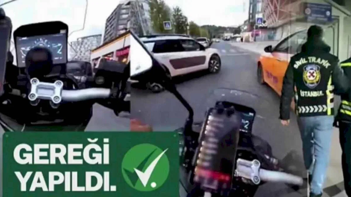 İçişleri yine gereğini yaptı! Kırmızı ışıkta şov yapan motosikletli yakalandı